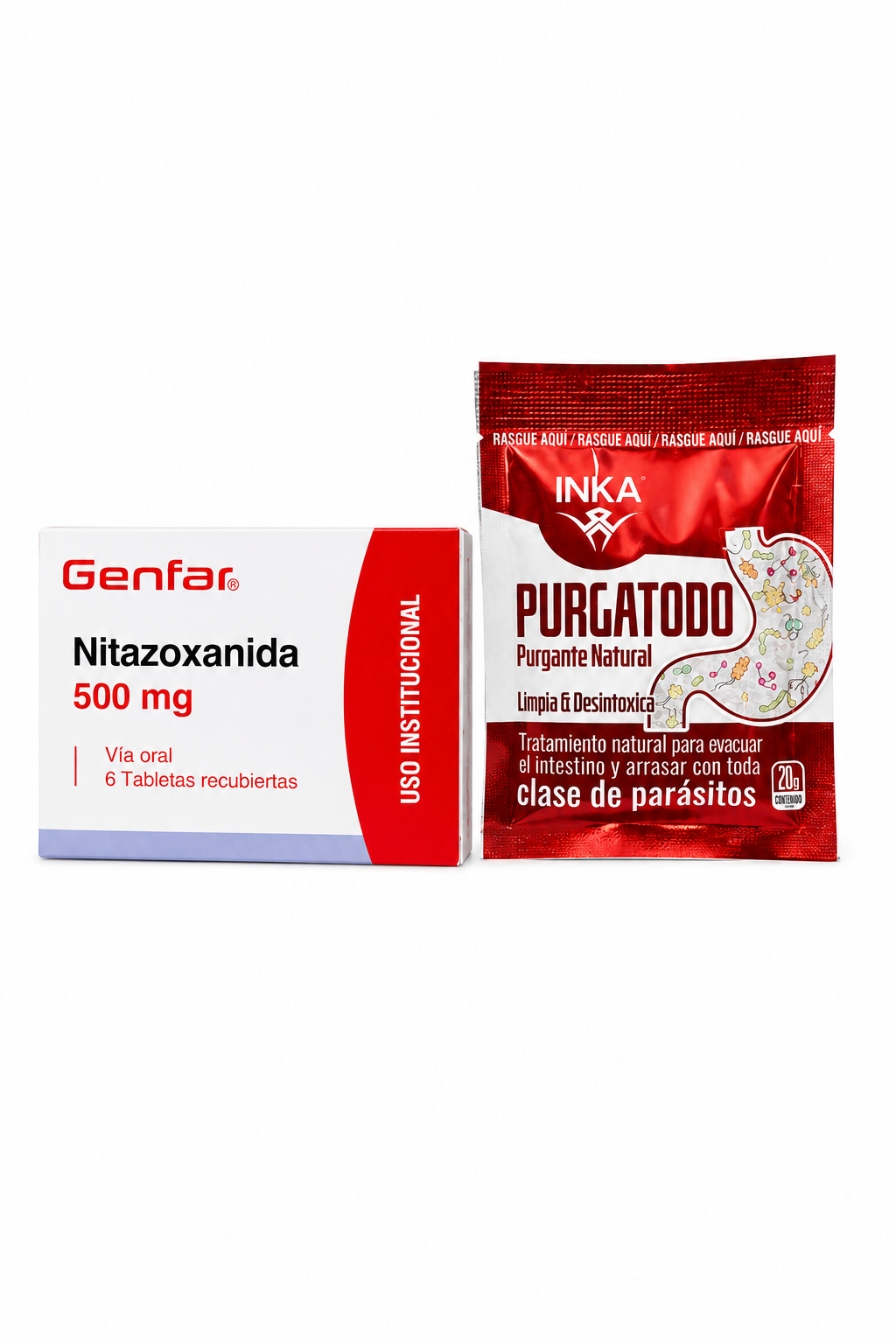 Combo antiparasitario compuesto por Nitazoxanida